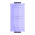 Violet bobine thread icon, cartoon style Royalty Free Stock Photo