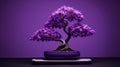 Violet Bonsai Tree: Accurate And Detailed Organic Sculpting In Precisionist Style