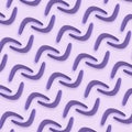 Violet boomerangs on light background, flat lay