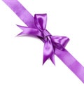 Violet bow isolated on white background Royalty Free Stock Photo