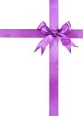 Violet bow isolated on white background Royalty Free Stock Photo
