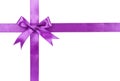Violet bow isolated on white background Royalty Free Stock Photo