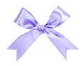 Violet bow isolated on white background Royalty Free Stock Photo
