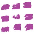 Violet Brushes Chinese. Purple Ink Collection. Lavender Stroke Creative. Brushstroke Design. Watercolor Collection. Paint