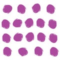 Violet Brushes Design. Purple Ink Acrylic. Lavender Stroke Chinese. Brushstroke Frame. Watercolor Frame. Paint Graffiti.