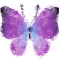 Violet butterfly of triangles Royalty Free Stock Photo