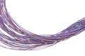 Violet cables of telecommunication network Royalty Free Stock Photo