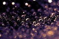 Violet colored toned backdrop made of spiderweb with plenty water drops Royalty Free Stock Photo