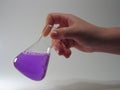 Violet Conical Flask II Royalty Free Stock Photo