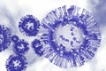 Violet coronavirus cell