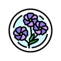 violet cosmetic plant color icon vector illustration