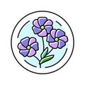 violet cosmetic plant color icon vector illustration