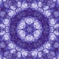 Violet or dark blue fractal rotate mandala Royalty Free Stock Photo