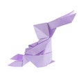 Violet easter bunny of origami. Royalty Free Stock Photo