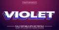 Violet editable text style effect. editable font vector file Royalty Free Stock Photo