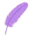 Violet feather, colorful illustration