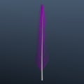 Violet feather icon, realistic style