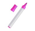 Violet felt-tip pen on white background Royalty Free Stock Photo