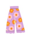 Violet female pants with flowers concept