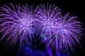 Violet fireworks 2017 Royalty Free Stock Photo