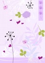 Violet floral sample Royalty Free Stock Photo