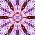 Violet flower kaleidoscope mandala