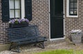 Violet Flowers at House in Giethoorn