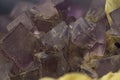 Violet fluorite, macro detail, texture background. semi-precious gemstone