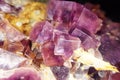 Violet fluorite mineral cubes texture