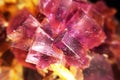 Violet fluorite mineral cubes texture