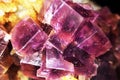 Violet fluorite mineral cubes texture