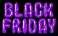 Violet foil balloons Black Friday concept