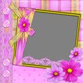Violet frame with florets Royalty Free Stock Photo