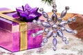 Violet gift with Christmas star