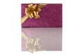 Violet gift with gold bow