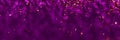 Violet and golden glitter background banner Royalty Free Stock Photo