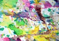 Playful blurred vivid soft shapes, abstract watercolor pastel hues Royalty Free Stock Photo