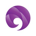 Violet Gradient Circle Logo vector