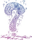 Violet interrogation mark vector Royalty Free Stock Photo