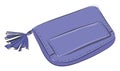 Violet kids wallet with pocket vector illustration