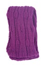 Violet knit wool scarf Royalty Free Stock Photo