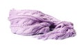 Violet knitted scarf isolated. Warm accessory