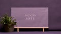 Violet Linen Sign Mockup - Textile Arts Inspired Moonsite Design