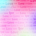 Violet love text pattern background