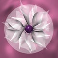 Violet mandala with flower