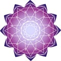 Violet mandala star pattern