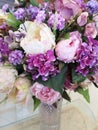 Violet many violet flower, rose, carnation beautiful bouquet artificial Handmade