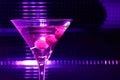 Violet martini glass Royalty Free Stock Photo