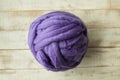 Violet merino wool ball Royalty Free Stock Photo