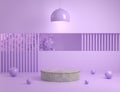 Violet Minimal Template Display For Show Product 3d Render